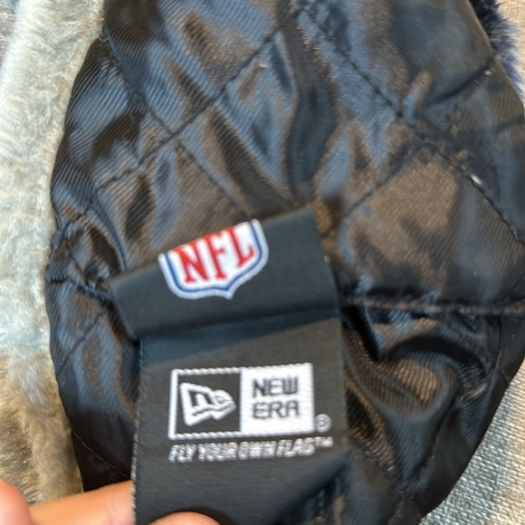 Seattle Seahawks Feather Fur Trapper Knit Hat - Picture 5 of 5
